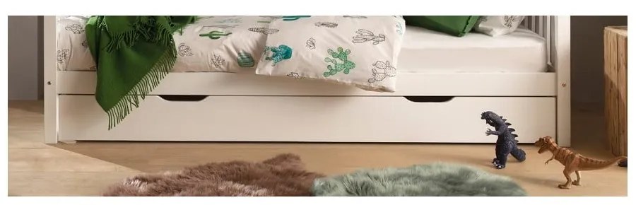 Biała szuflada pod łóżko dziecięce 90x200 cm Dallas – Vipack