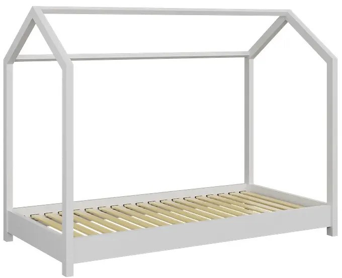 Białe łóżko dziecięce typu domek 80x180 G8-D40