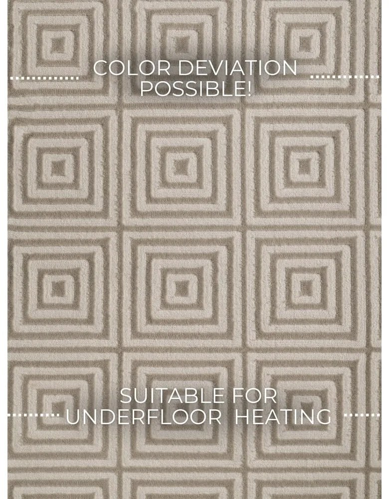 Beżowo-kremowy dywan 120x170 cm Perles Tourmaline – Elle Decoration