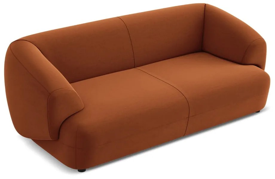 Pomarańczowa aksamitna sofa 212 cm Moana – Makamii