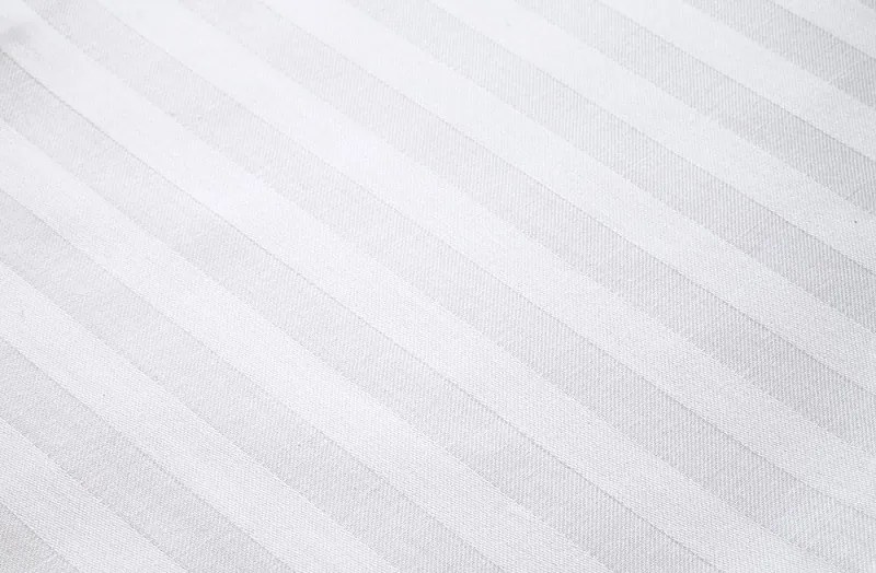 Poszewka na poduszkę ATLAS GRÁDL 70x90 cm biały pasek 2 cm czesana bawełna
