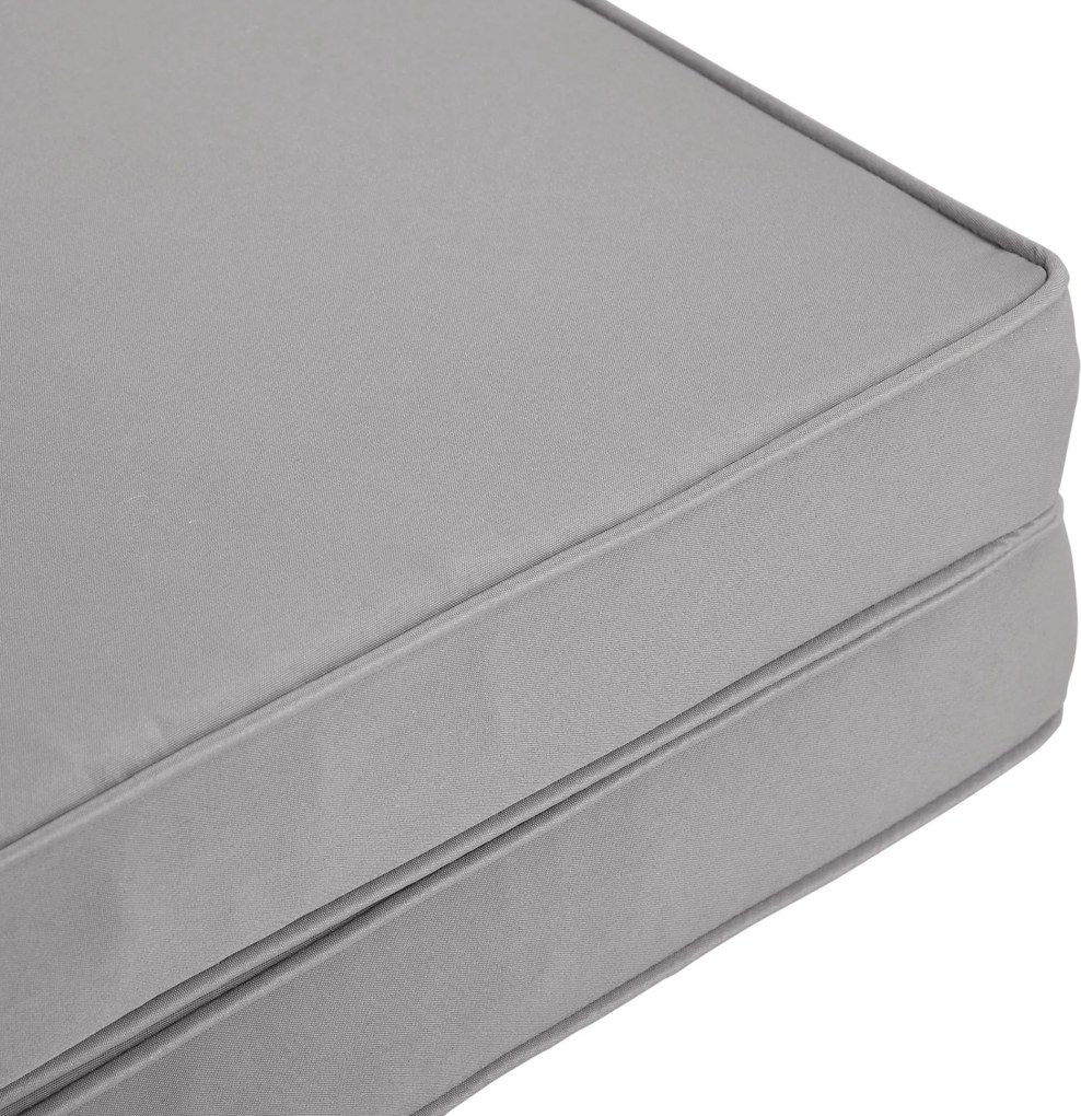 Outsunny Zestaw 2 Poduszek, 56 x 52 cm, Poduszki na Krzesła z Zamkiem, Pokrowiec z Tkaniny, 7 cm Wypełnienie, Pralne, Jasnoszary