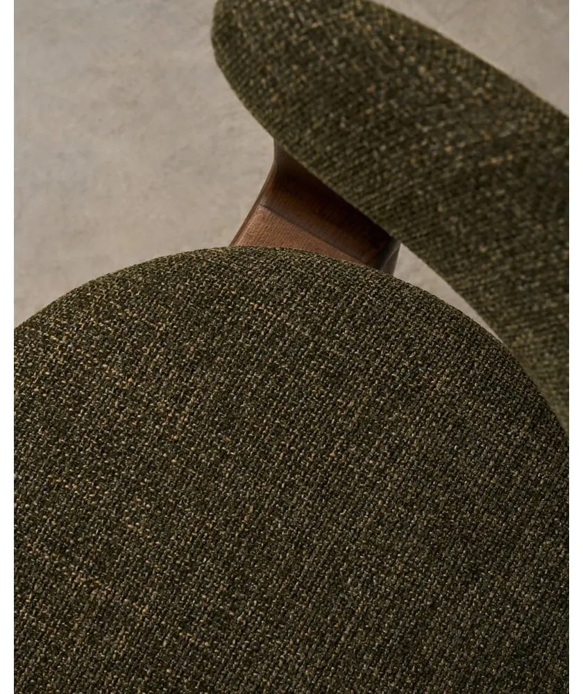 Krzesło z litego drewna jesionowego w kolorze khaki i brązowym Granite – Kave Home