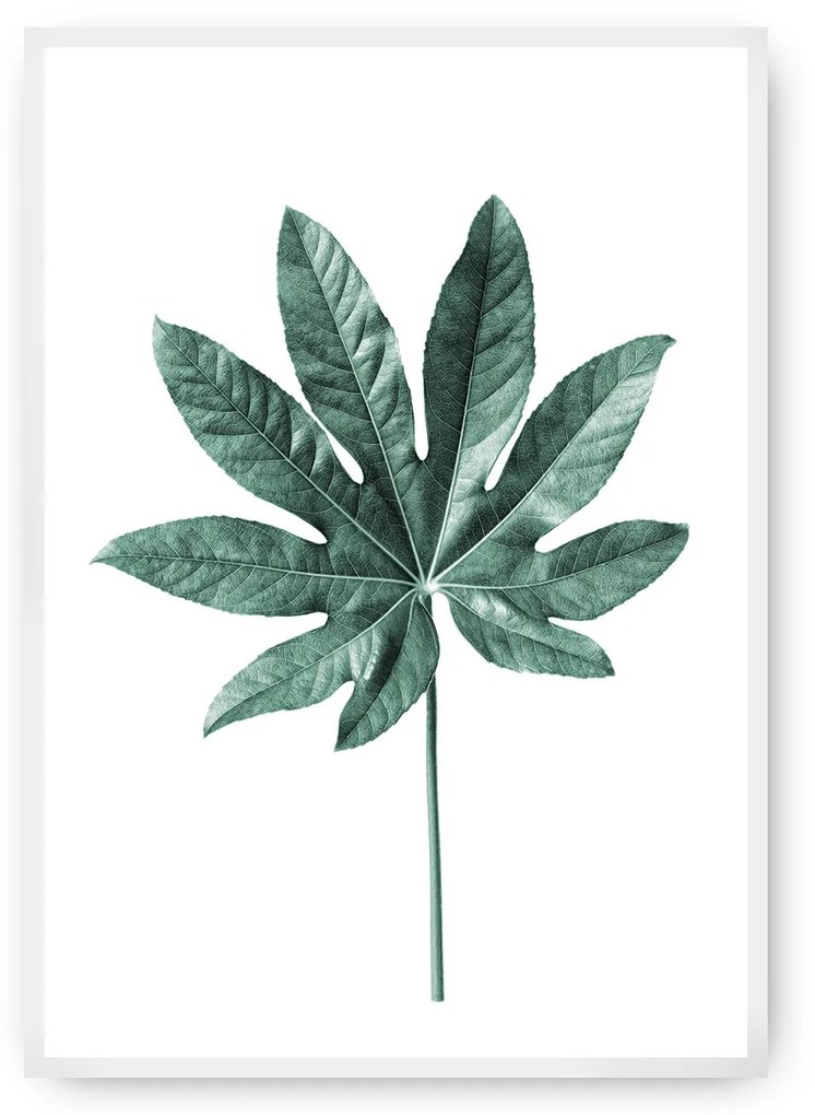 Plakat Leaf  Emerald Green