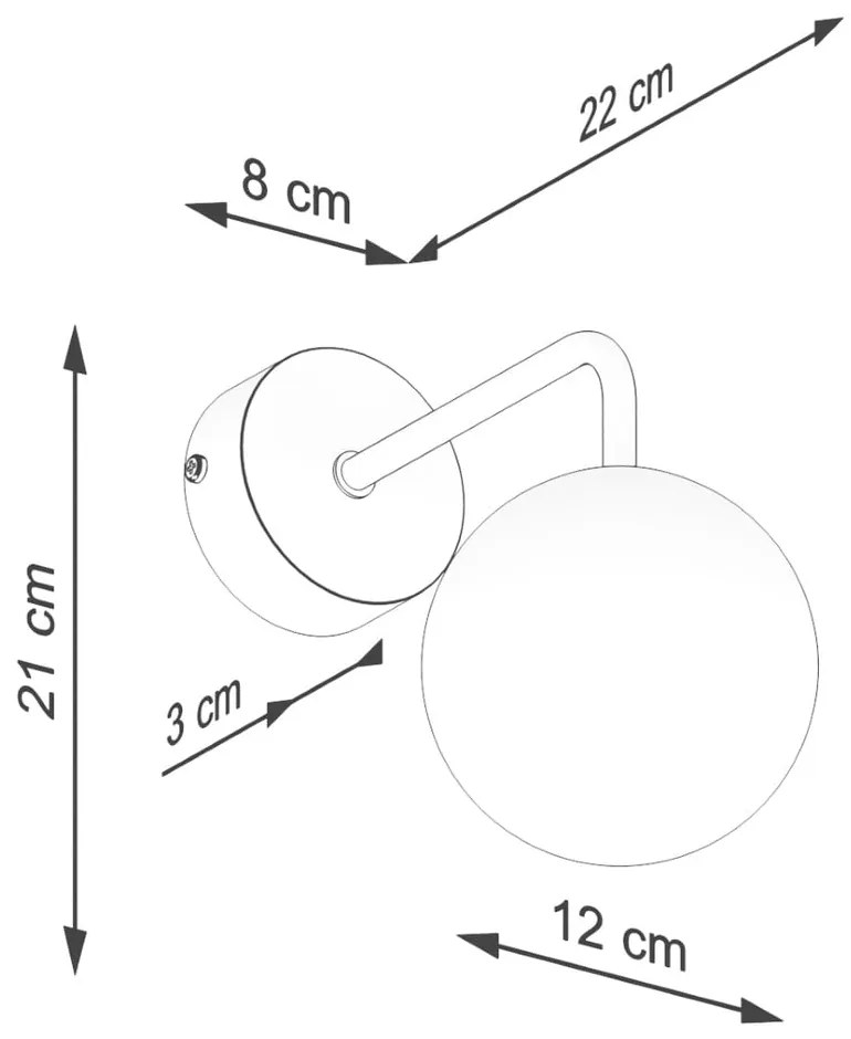 Czarno-biały kinkiet Beam – Sollux