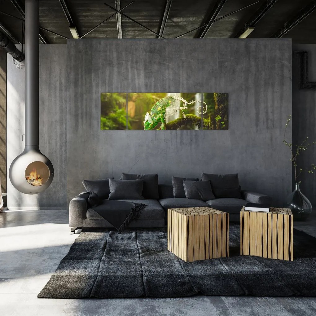 Obraz kameleona (170x50 cm)