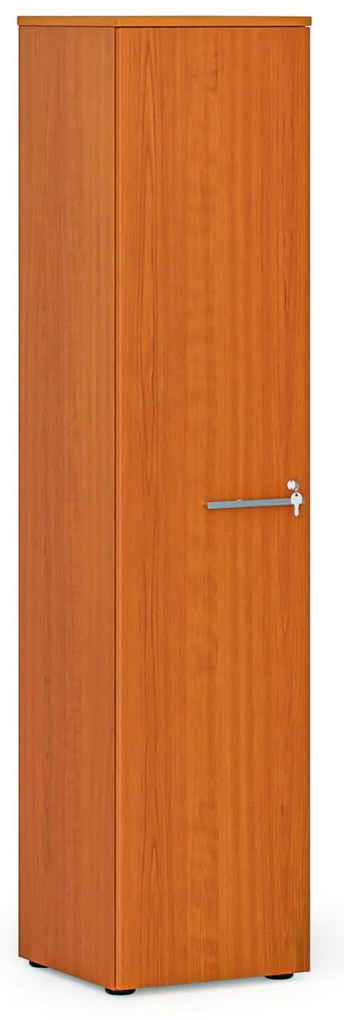 Szafa biurowa wąska PRIMO WOOD, 400 x 420 x 1781 mm, wiśnia