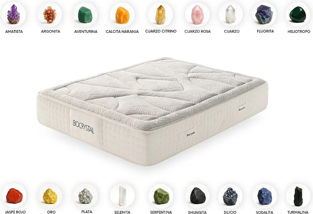 Materac Biocrystal Gold  30 cm, 135x200 cm - Moonia