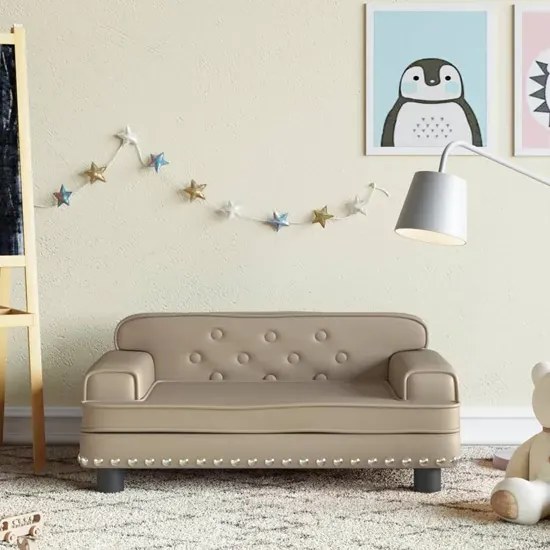 Nowoczesna sofa dziecięca cappuccino - Nilan
