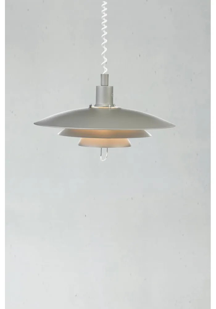 Szara lampa wisząca Markslöjd Kikrenes, ø 48 cm