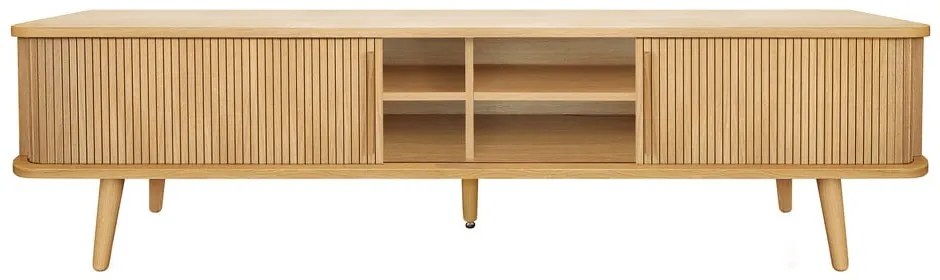 Szafka pod TV w dekorze dębu w naturalnym kolorze 178x50x40 cm Rove – Woodman