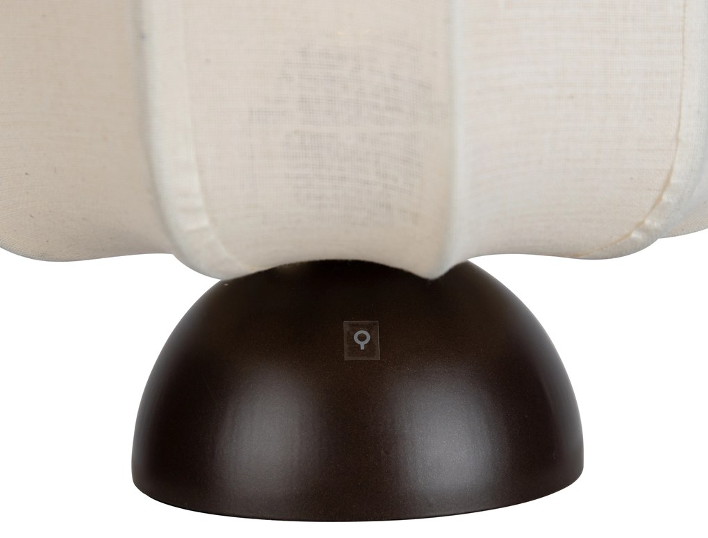 Lampa stołowa Japandi ciemny brąz z beżowym abażurem - NoriJapandi Oswietlenie wewnetrzne