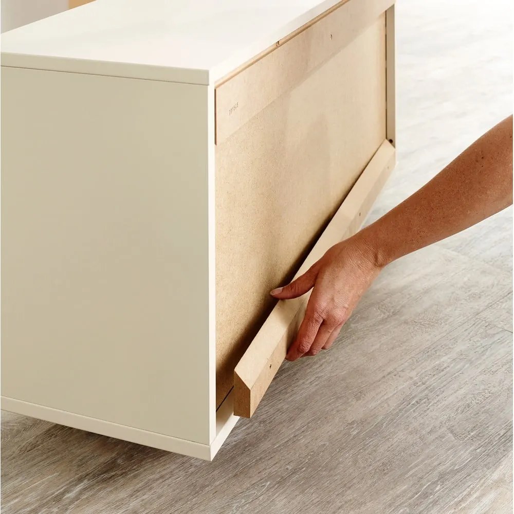 Naturalna wisząca witryna w dekorze dębu z oświetleniem 133x61 cm Mistral – Hammel Furniture