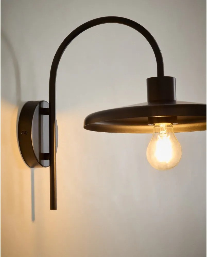 Czarny kinkiet ø 27 cm Nuvira – Kave Home