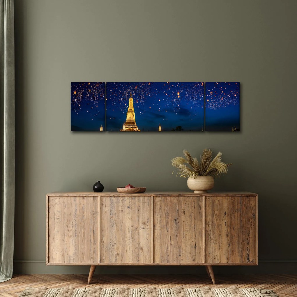 Obraz - Lampiony szczęścia, Bangkok (170x50 cm)