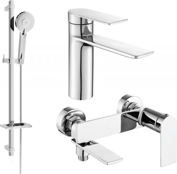 Mexen Zero DQ40 zestaw wannowy, chrom - 71103DQ40-00