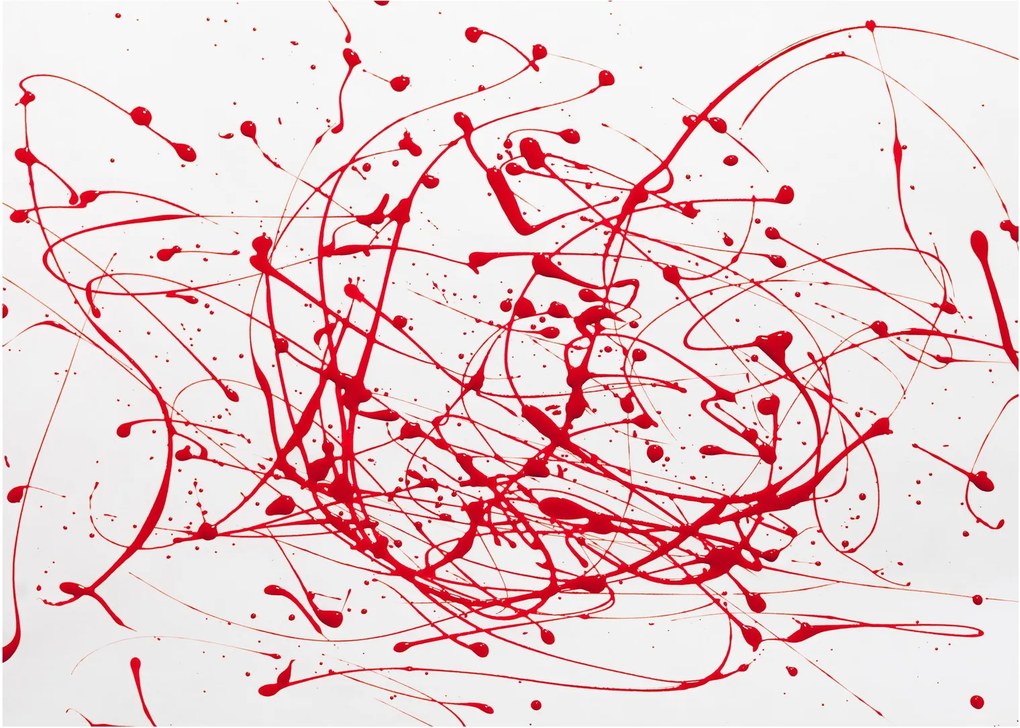 Obraz przy użyciu techniki drippingu (70x50 cm)