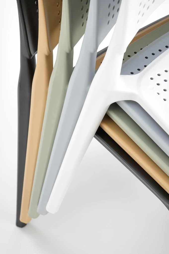 Krzesło sztaplowane jasno niebieskie polipropylen K514