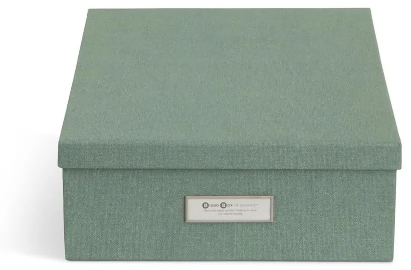 Zielone kartonowe organizery zestaw 5 szt. na dokumenty Holger Canvas Paper Laminate – Bigso