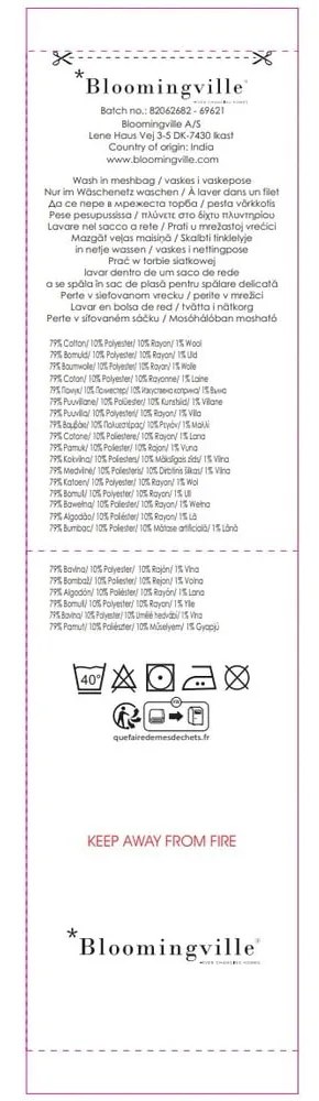 Niebieski koc 130x160 cm Eviaya – Bloomingville