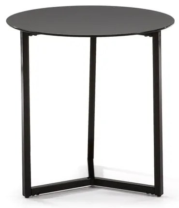 Czarny stolik Kave Home Marae, ⌀ 50 cm