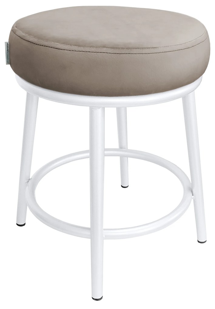 Taboret Ben noga metalowa biała MG09