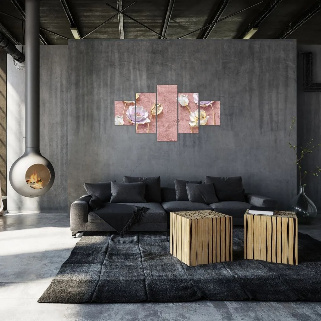 Obraz kwiatów (125x70 cm)