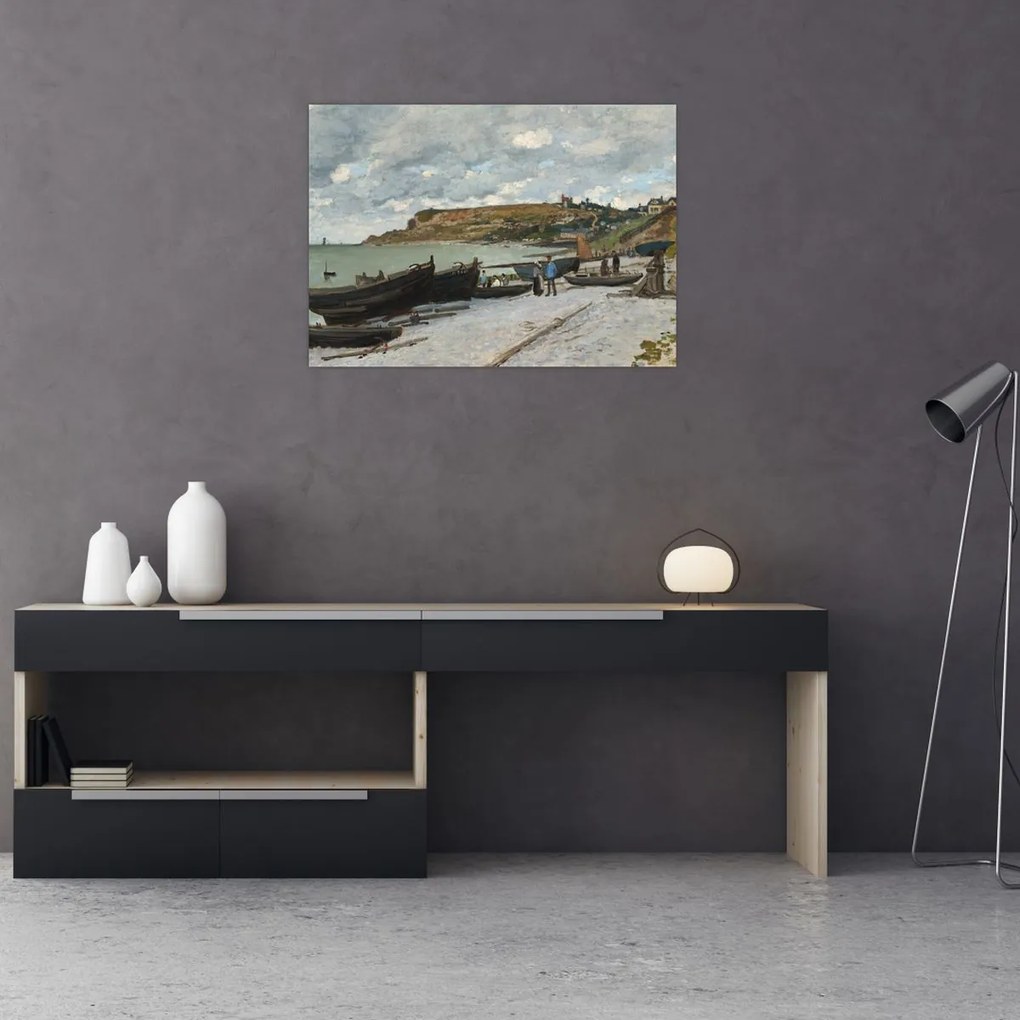 Obraz na szkle - Claude Monet, Sainte Adresse, reprodukcje (70x50 cm)