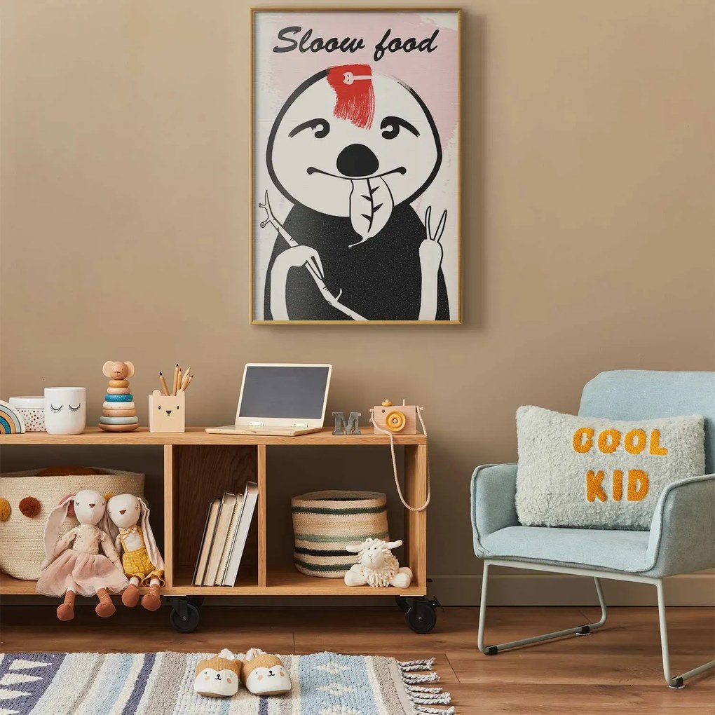 Plakat Leniwiec trendsetter 21x30 cm z ramą złotą bez marginesu ARTGEIST B