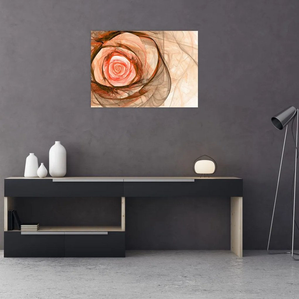 Obraz - Róża w artystycznym duchu (70x50 cm)