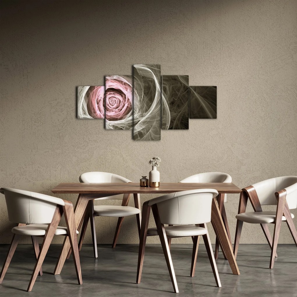 Obraz - Abstrakcyjny róż jasnoróżowy (125x70 cm)