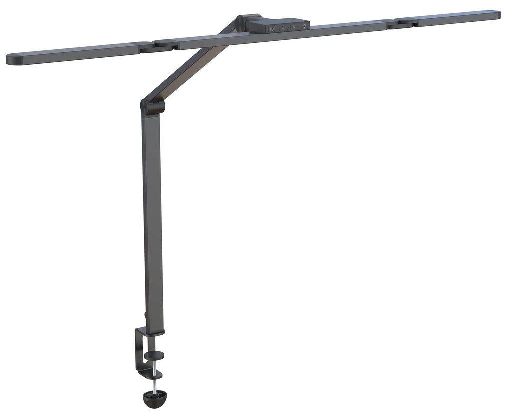 Lampa LED na biurko CLARIO, zacisk, pilot zdalnego sterowania