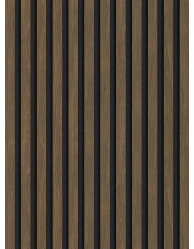 Mexen Lam-F lamele ścienne akustyczne 275 x 30 cm, filc 8 mm, fornir techniczny, Orzech Kakaowy - S105-275307-3015-018