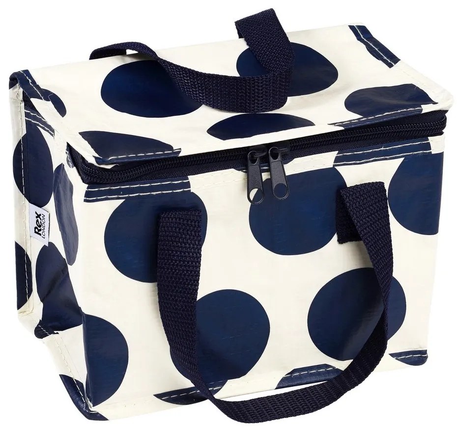 Niebiesko-kremowa torba termiczna Spotlight – Rex London