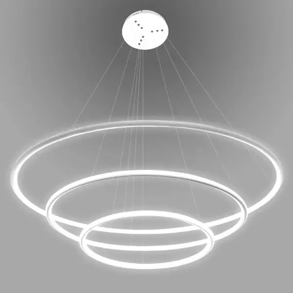 Biała lampa ściemnialna Ledowe Okręgi No.3 In 100 cm 4K