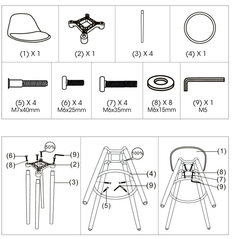 Hoker barowy z oparciem MAXON, 92 cm