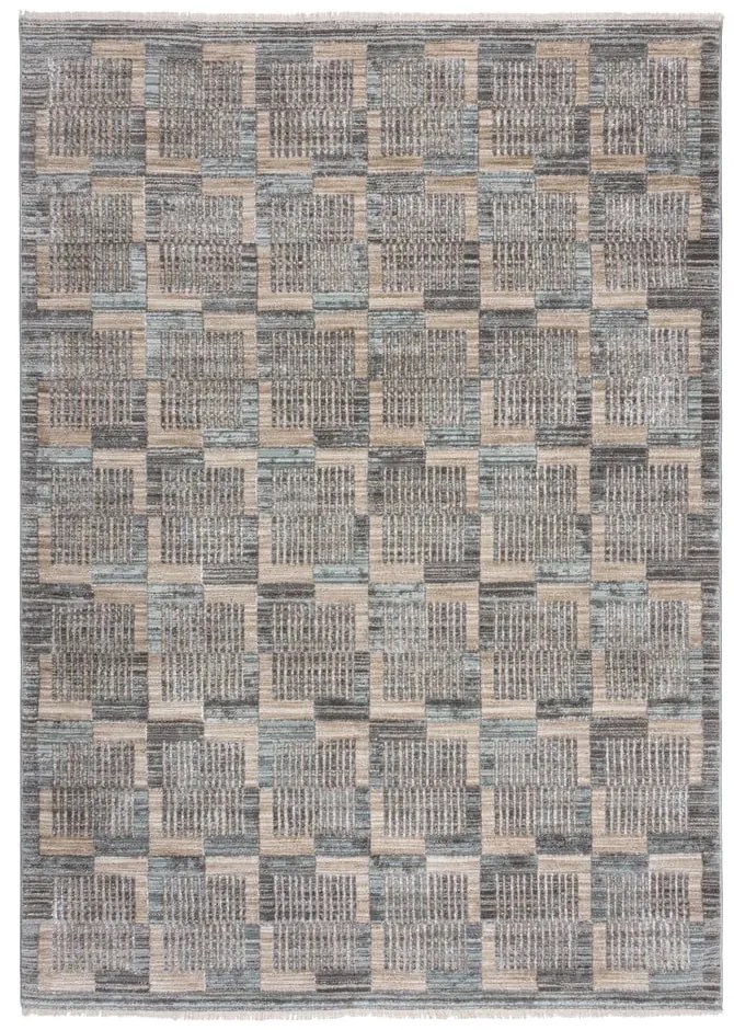Szary/beżowy dywan 120x170 cm Evelyn Blocks – Flair Rugs