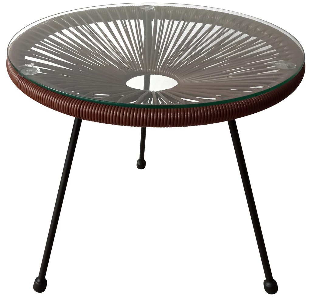 Stolik żyłkowy Arthur 48 cm brązowy PATIO