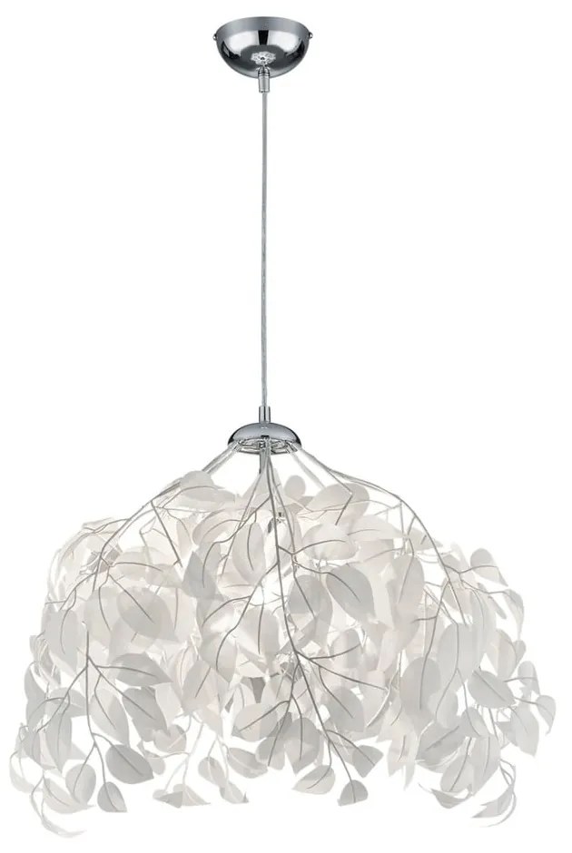 Biała lampa wisząca Trio Pendant Leavy, wys. 150 cm