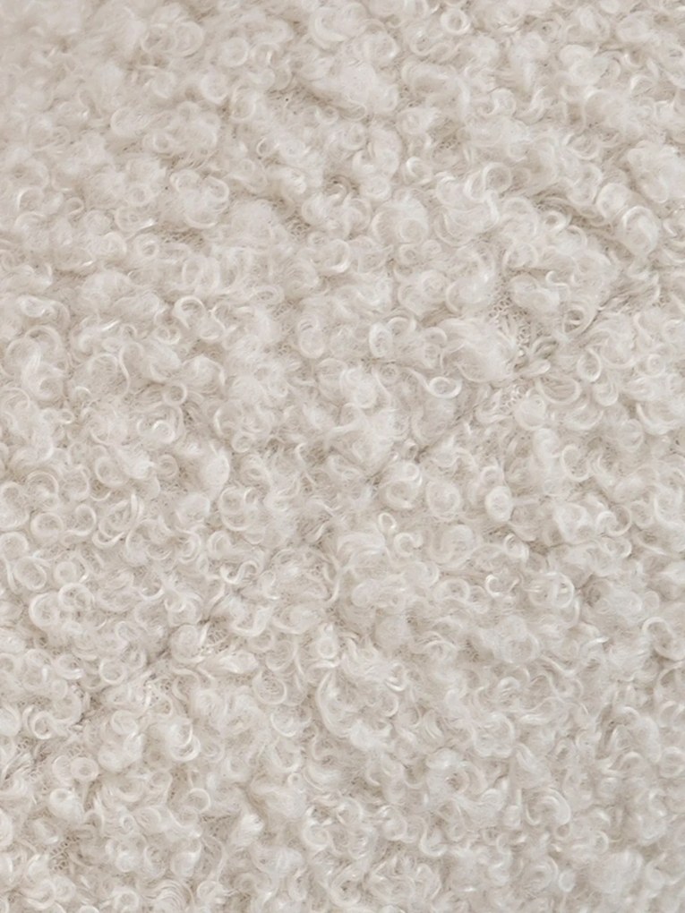 Sofa rozkładana Nubi trzyosobowa 140 cm z pojemnikiem - jasny beżowy boucle Quelle 03