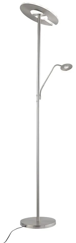 Lampa stojąca LED ze ściemniaczem w kolorze srebra (wysokość 180 cm) Dent – Fischer & Honsel