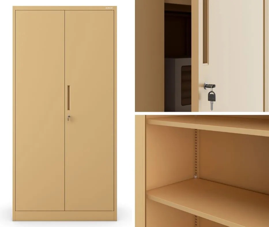 Szafa biurowa Fresh Style Jan 90x40x185 cm beżowa