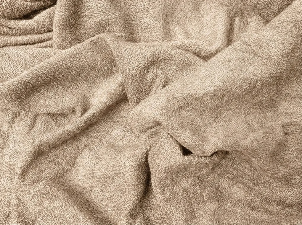 PrzytulneMieszkanie.pl Prześcieradło frotte EXCLUSIVE beżowe 200x220 cm