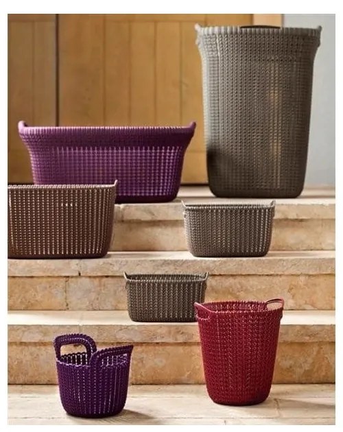 Kremowy kosz na pranie Curver Knit Lungo
