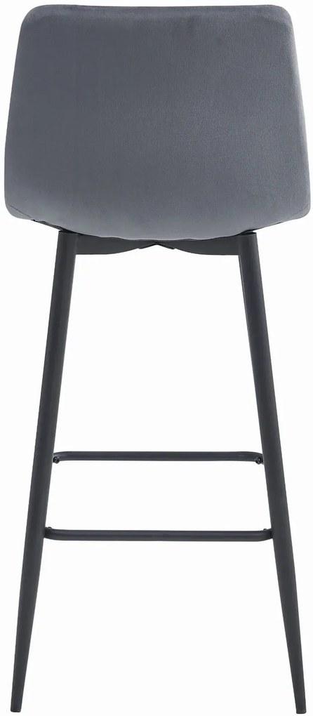 Welurowe ciemnoszare barowe krzesło do wyspy H0-Z05