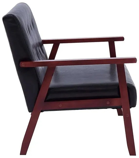 2 osobowa czarna sofa retro R3-F01
