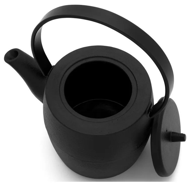 Czarny żeliwny dzbanek do herbaty z sitkiem 1,2 l Kobe – Bredemeijer