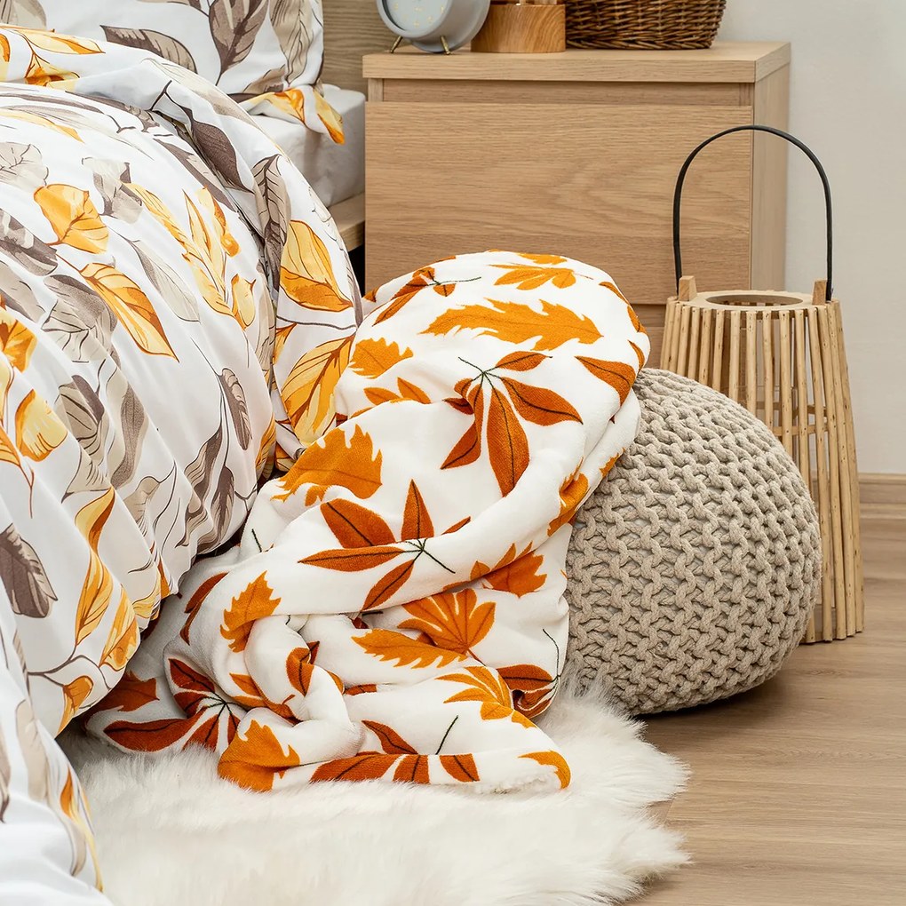 4Home Pościel bawełniana Autumn Leaves, 140 x 200 cm, 70 x 90 cm