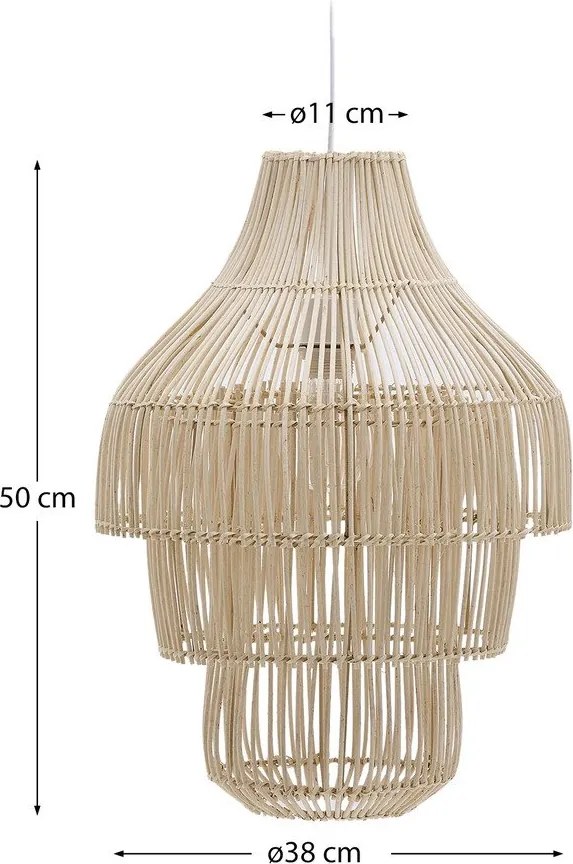Rattanowy abażur w naturalnym kolorze ø 38 cm Janoa – Kave Home