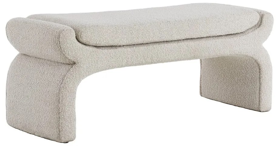Kremowa ławka z materiału bouclé Nafya – Light &amp; Living